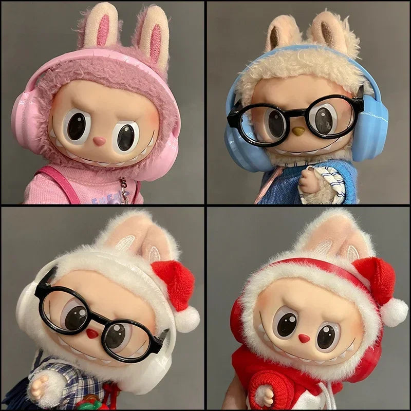 Labubu Vibes Kit – Cute Headphones and Round Glasses